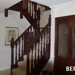 Oak and glass staircase transformation in Burbage