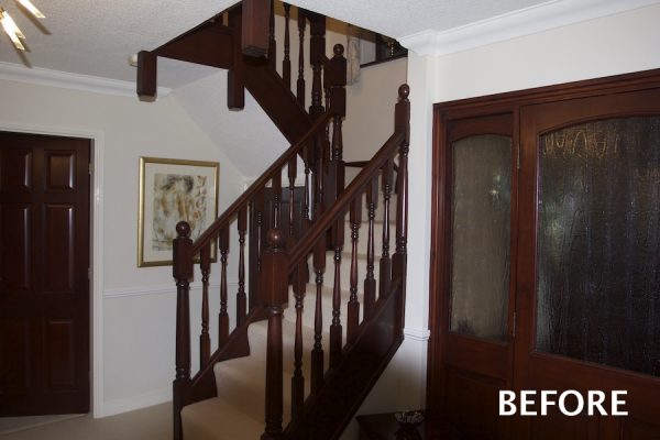 Oak and glass staircase transformation in Burbage
