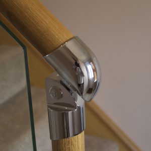 Chrome and glass balustrade, Lutterworth