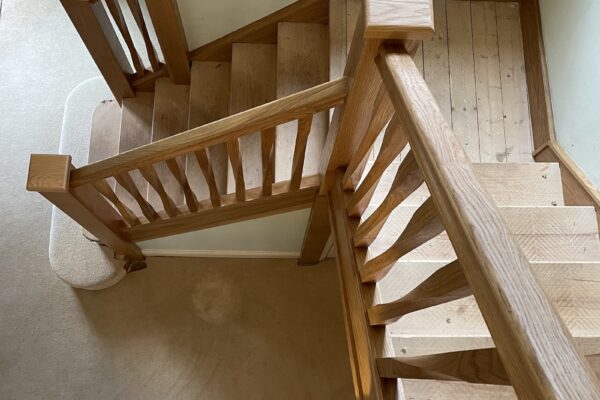 Modernising Staircase Spindles With an Oak Twist in Quorn, Leicestershire