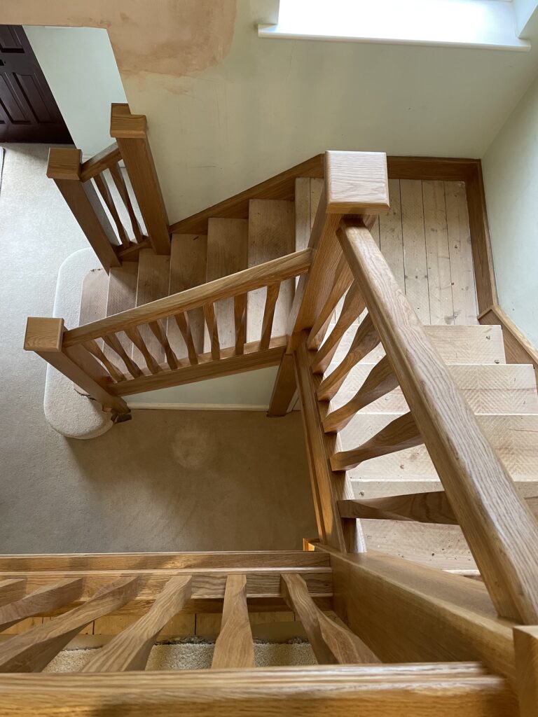 Modernising Staircase Spindles With an Oak Twist in Quorn, Leicestershire