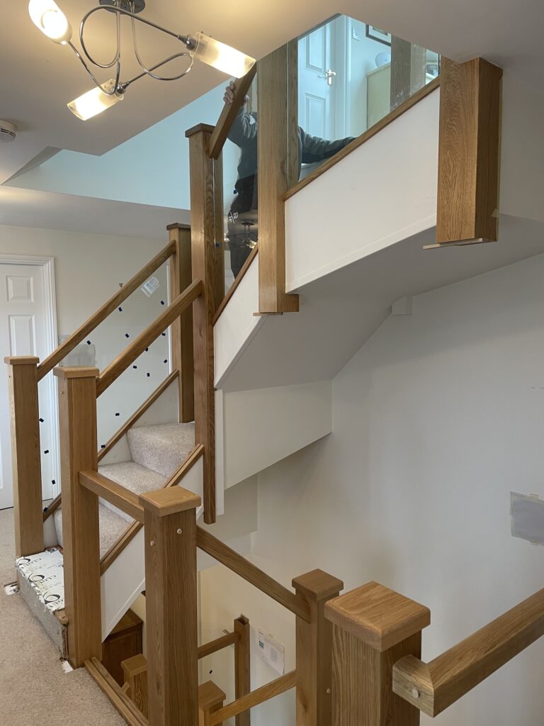 Oak and Glass Staircase Renovation in Quorn, Leicestershire